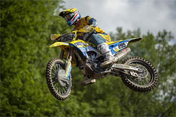 Marshal Weltin on HEP Suzuki RM-Z 450 at 2022 Unadilla AMA Pro National. - www.suzuki-racing.com