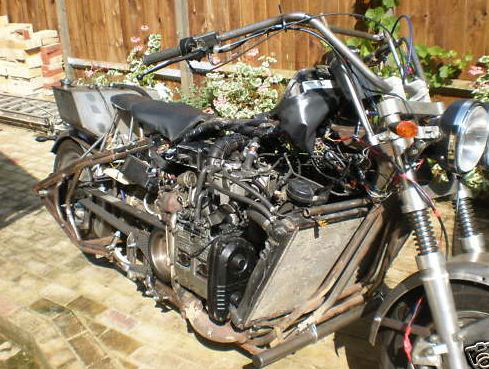 Home-built turbocharged Subaru engine motorcycle on eBay