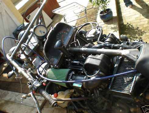 Home-built turbocharged Subaru engine motorcycle on eBay