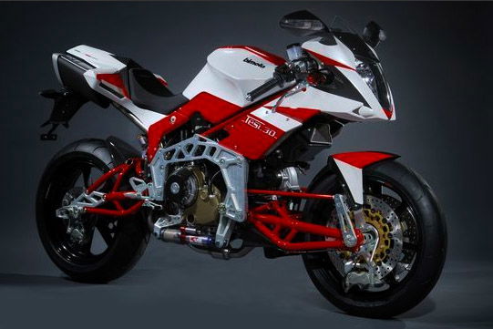 Bimota Tesi 3D tested around Brands Hatch