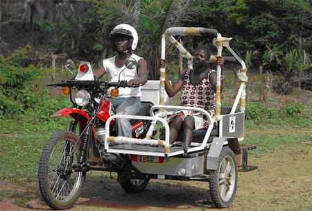 UK charities fund three motorcycle ambulances for Ugandan villagers