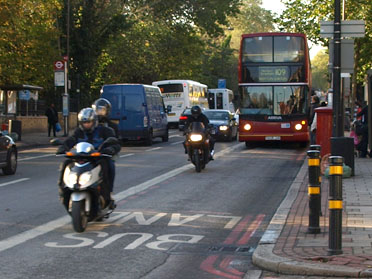 Ealing scraps motorcycles in bus lanes