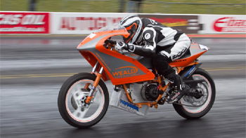 Electric drag-racing record set at Santa Pod