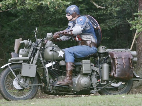 Harley's Captain America Liberator on display