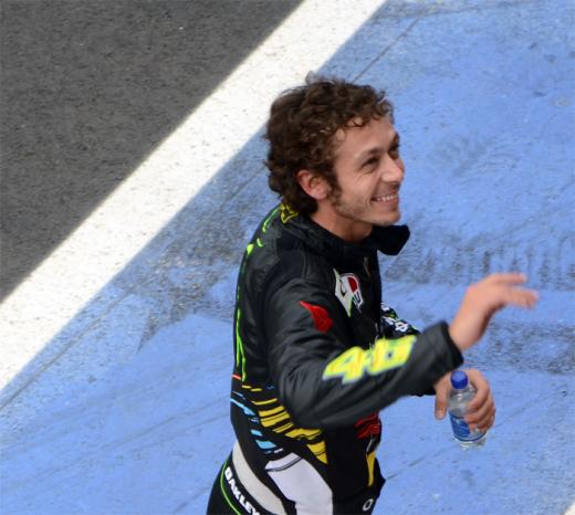 Rossi races a GT3 Ferrari
