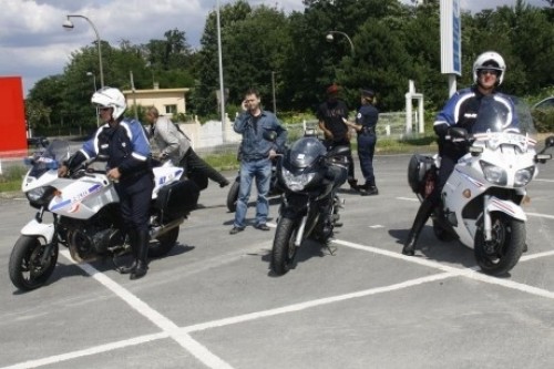French bike cops' helmet hell
