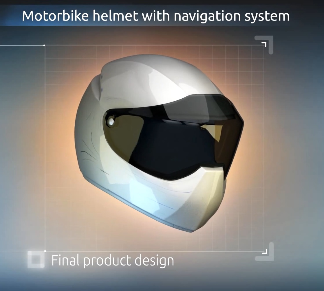 HUD Helmet: In-helmet sat nav