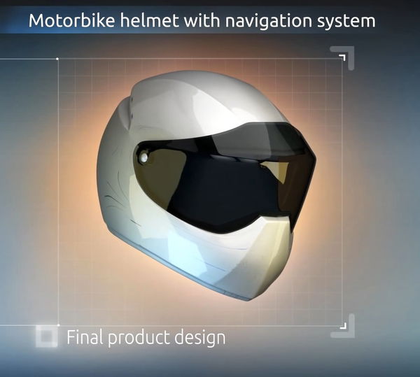 HUD Helmet: In-helmet sat nav