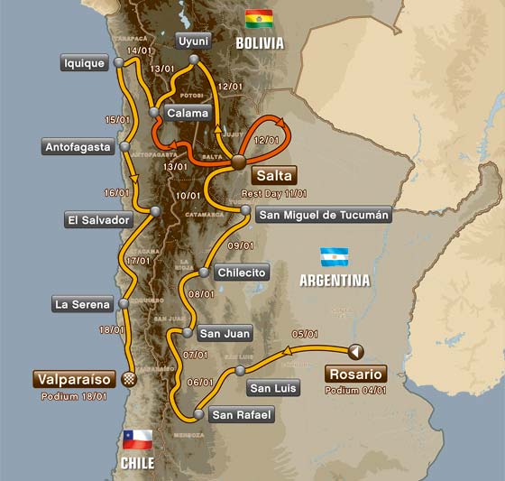 2014 Dakar Rally route released