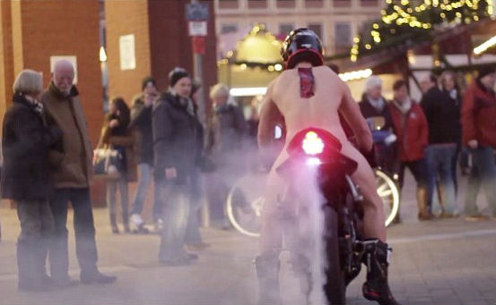 Man wanted by police after naked burnout
