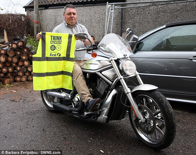 Biker knocked off by bus is sent high-vis jacket and advice for cyclists