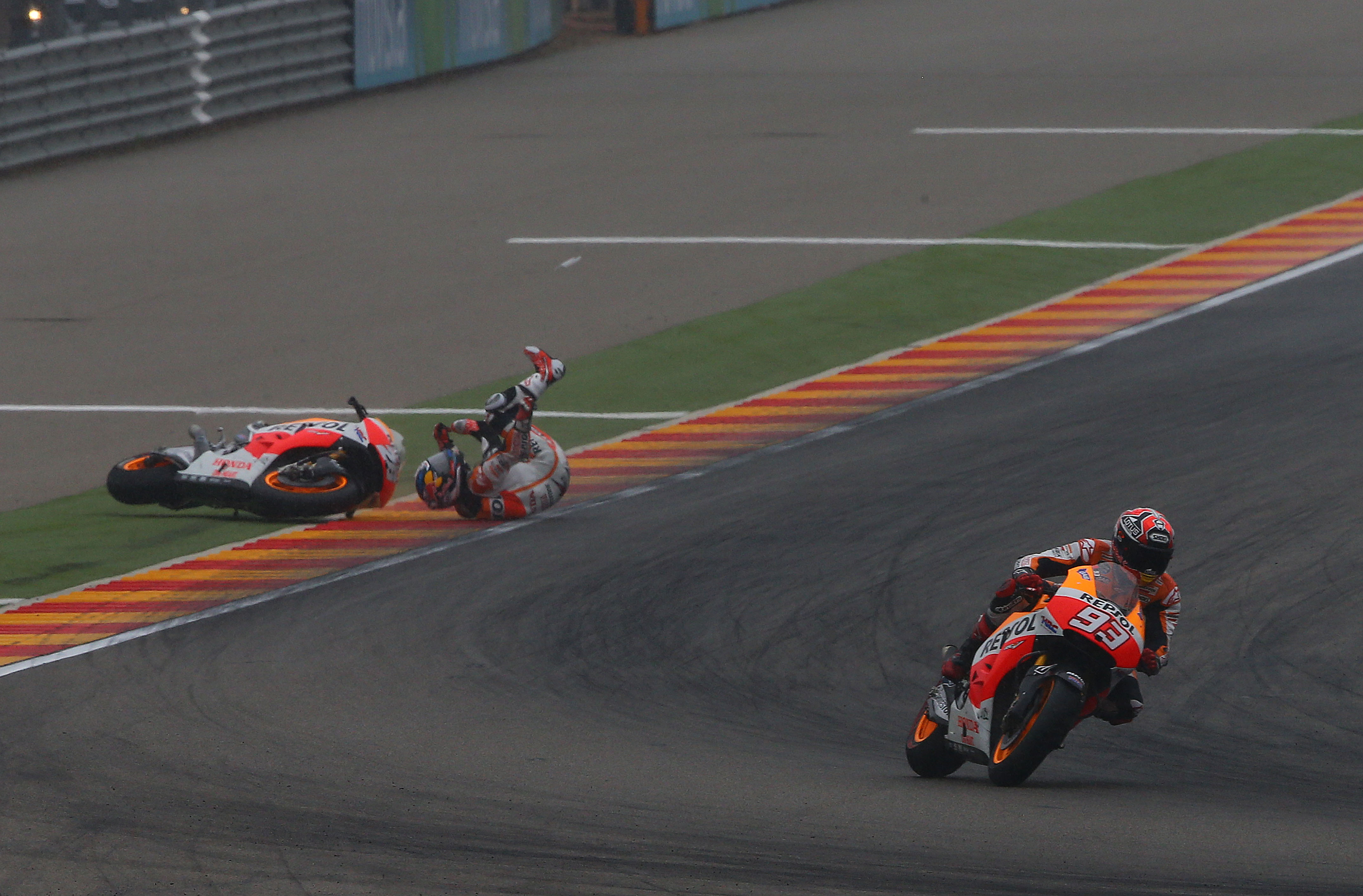 Marquez and Pedrosa reflect on Aragon crashes