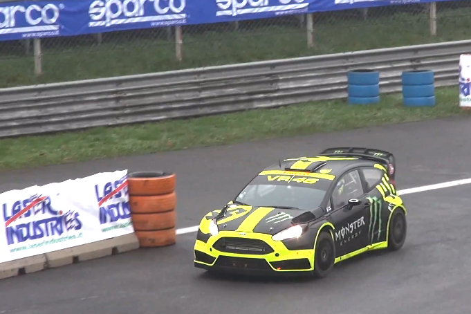 Rossi's overtake at the 2014 Monza Rally Show