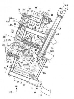 Honda files patents for leaning three-wheeled motorcycle