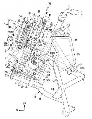 Honda files patents for leaning three-wheeled motorcycle