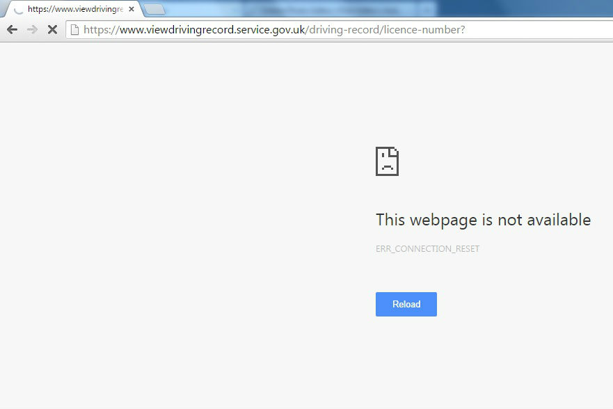 Well that's a good start - DVLA licence record check site down on day one
