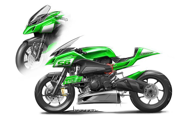 Kawasaki concept sketches on display at Tokyo Motor Show