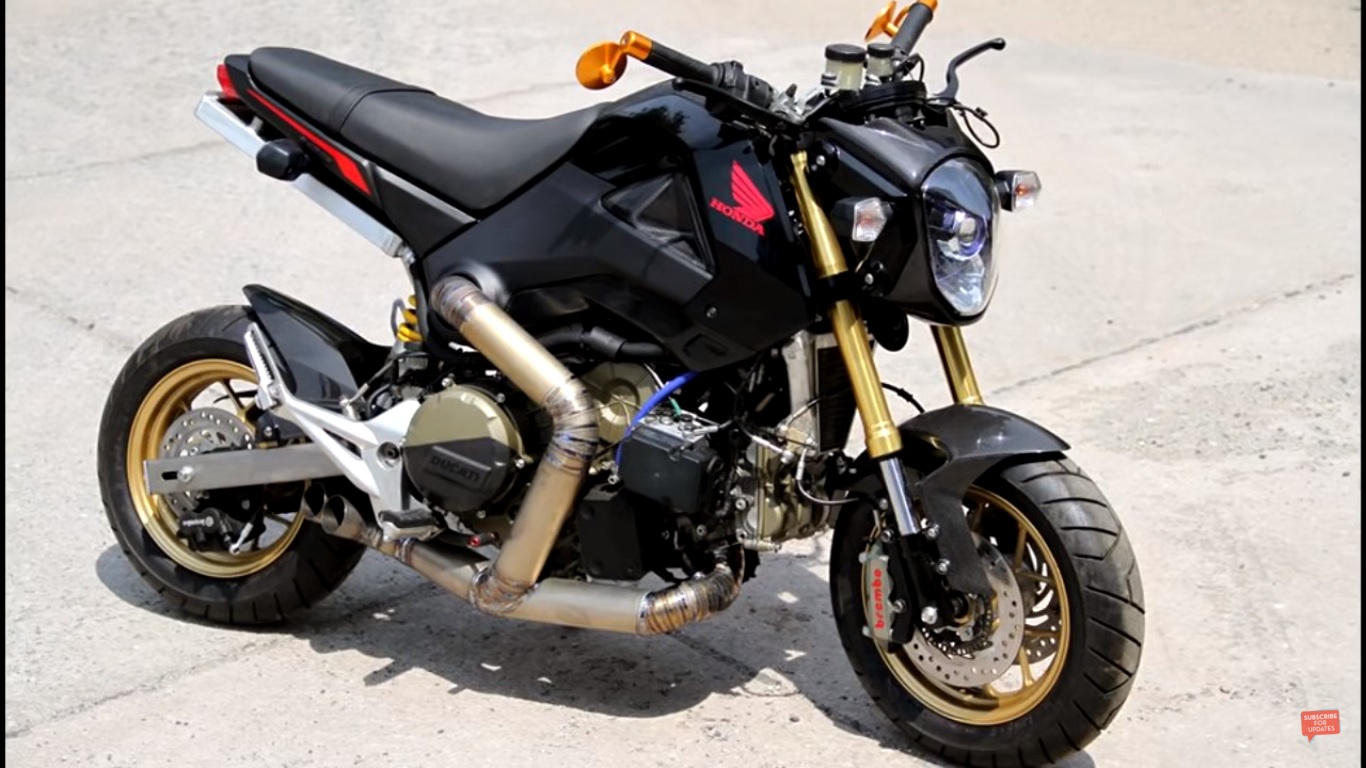The Honda MSX125 with an 1199 Panigale engine