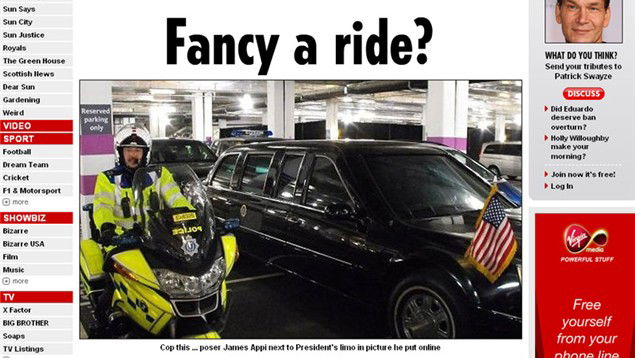 VIP Police biker touts for sex online in uniform