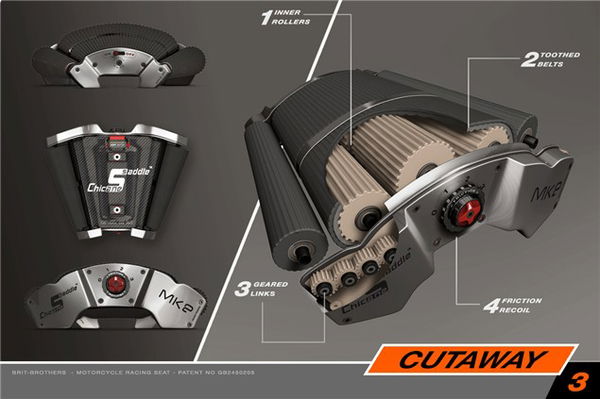 A motorcycle seat that can help prevent a highside?