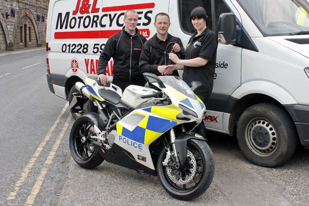 You what? Bike dealer donates Ducati 848 to police