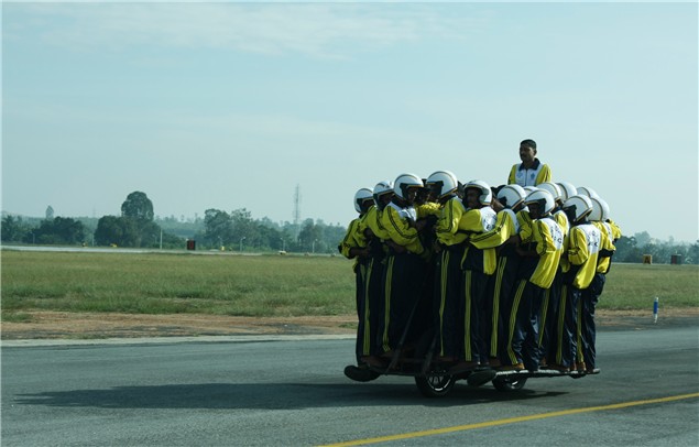 New World Record: 54 people on one motorbike