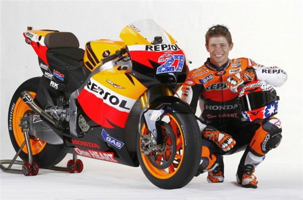 Stoner in the colours of Repsol Honda 