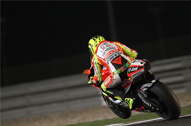 Rossi amused by first Ducati crash
