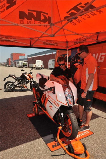 Sébastien Loeb on a KTM RC8R