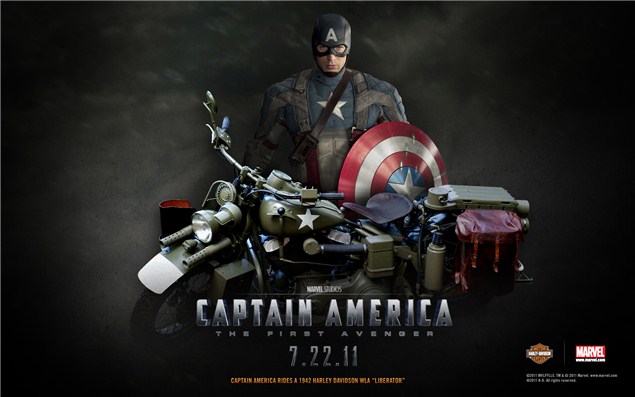 Harley's Captain America Liberator on display