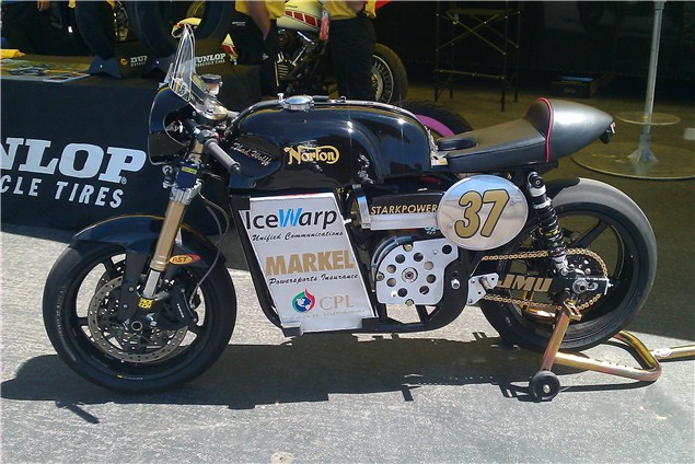Electric 1950s Norton competes in TTXGP