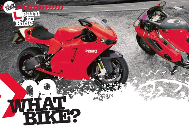 Learning to ride a motorcycle: Choosing the right bike