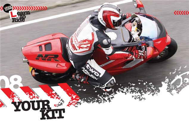 Learning to ride a motorcycle: The right kit
