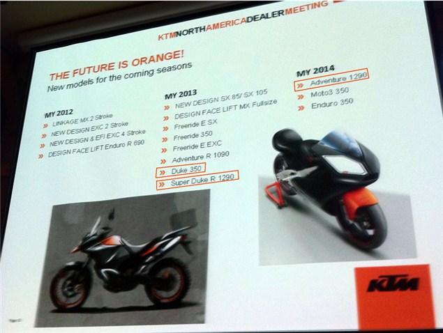 All the new KTMs for the next three years