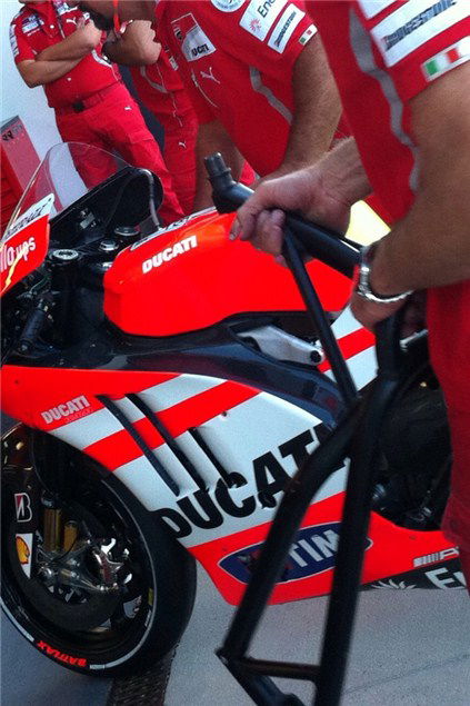 Aluminium chassis for Rossi's Ducati