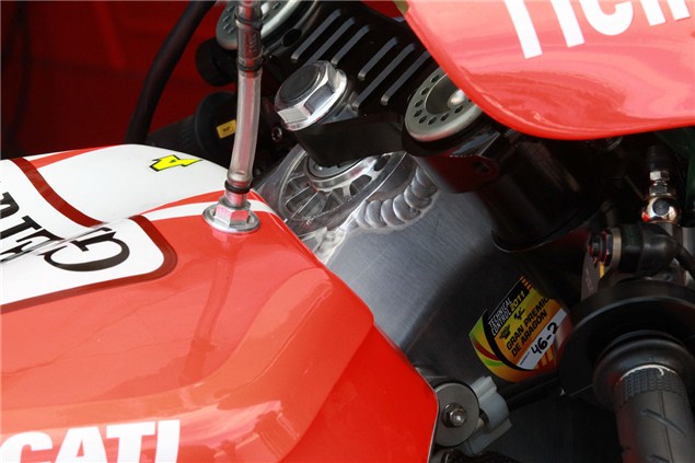 Aluminium chassis for Rossi's Ducati