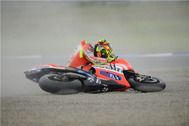 Rossi's Motegi crash sequence