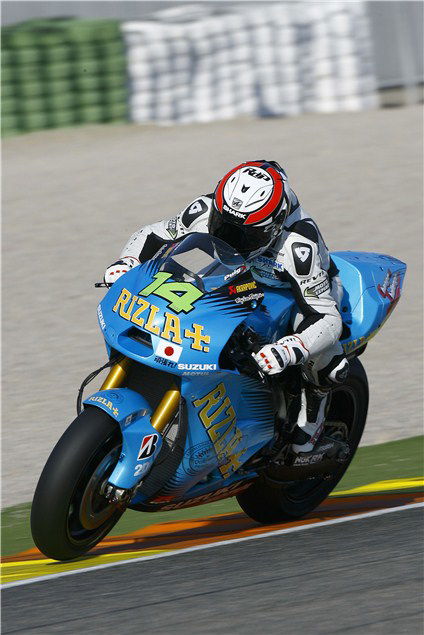 Randy de Puniet on a Suzuki