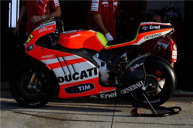 Checa testing Ducati GP12 today