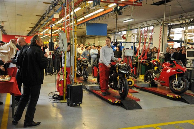 First 1199 Panigale off the assembly line