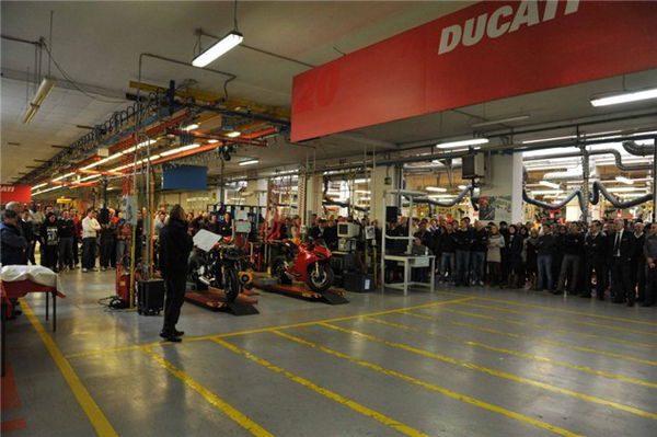 First 1199 Panigale off the assembly line