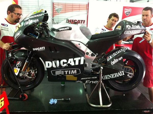 This is Rossi's Ducati Desmosedici GP12