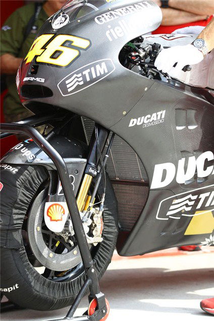 This is Rossi's Ducati Desmosedici GP12