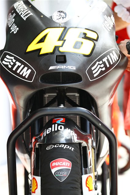 This is Rossi's Ducati Desmosedici GP12