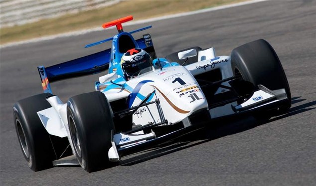 Lorenzo tests GP2 race car