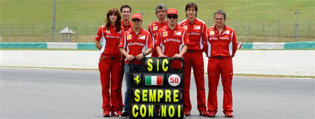 Ferrari's F1 tribute to Simoncelli