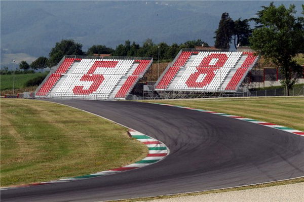 Simoncelli tribute grandstand at Mugello