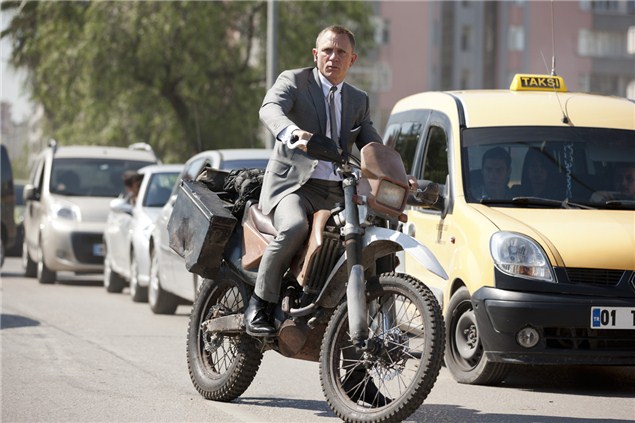 James Bond rides a Honda in Skyfall