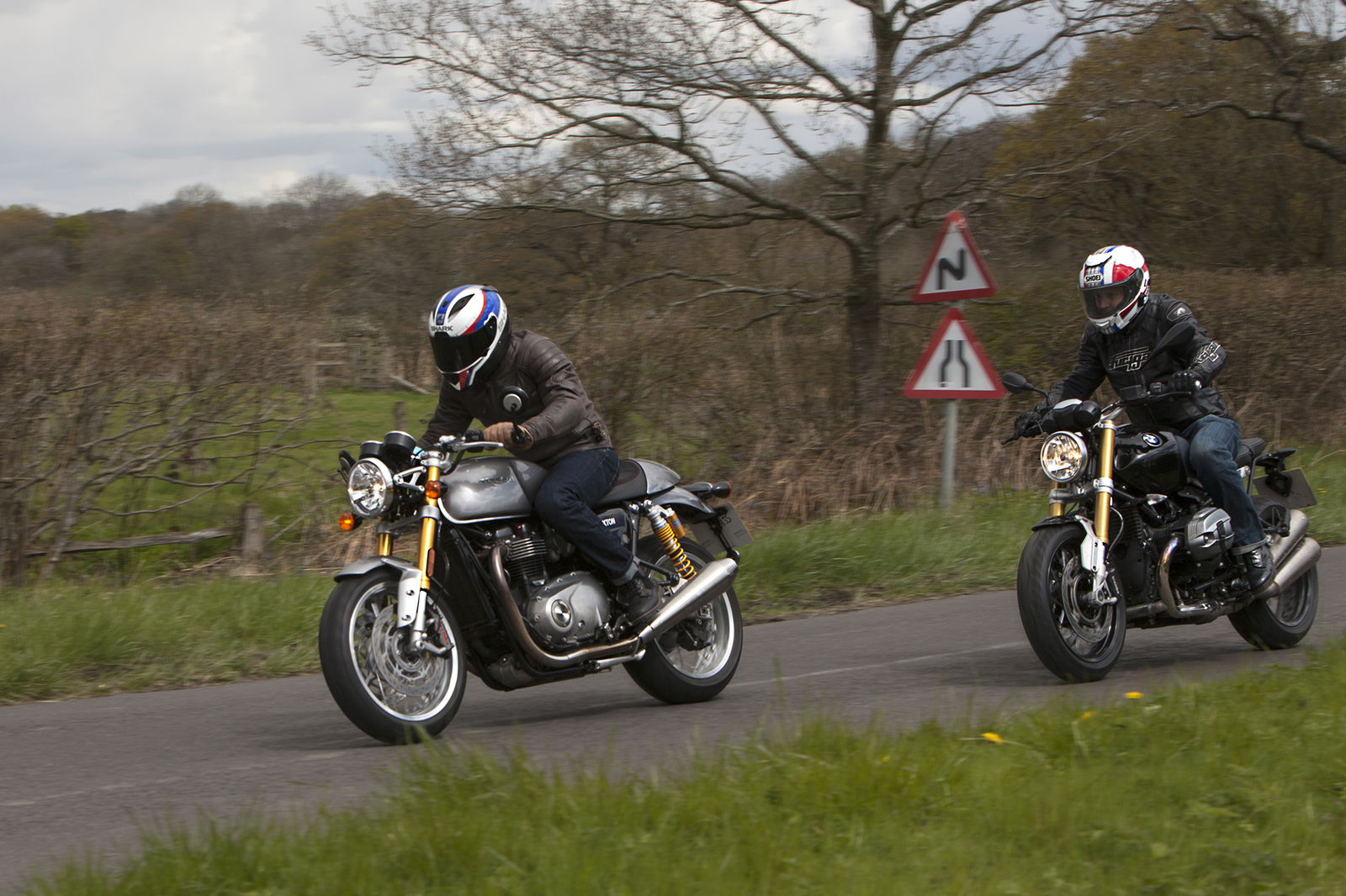 BMW R nineT and Triumph Thruxton R