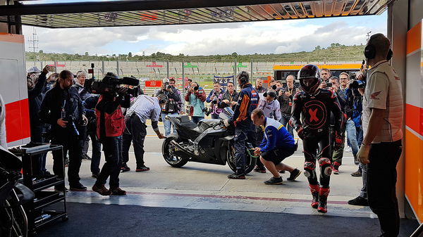 PICS: Behind the scenes at Lorenzo's Honda debut